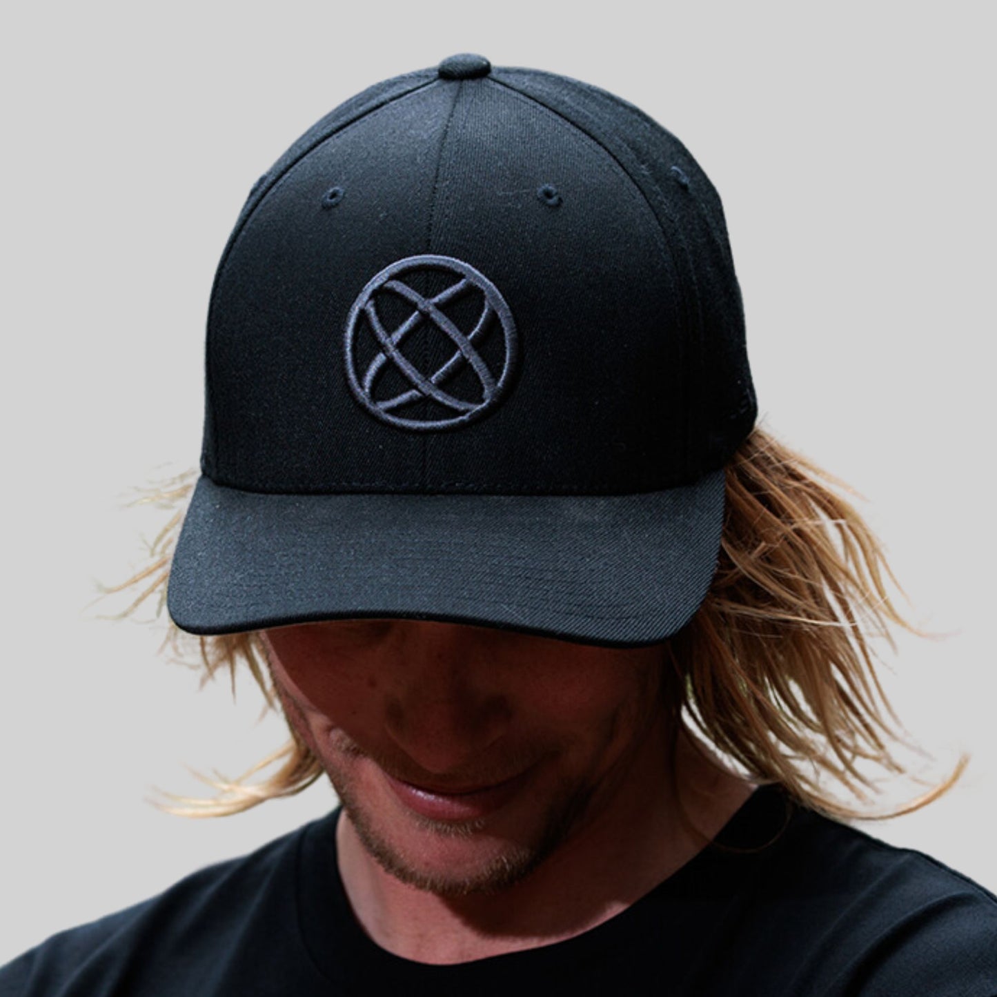 Unisex Flexfit Black MTB Cap